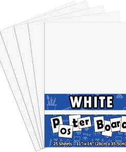 pmybupo 25 Packs Poster Boards11x14White Poster Paper.Poster Board Bulk.Posteboard.School Supplies